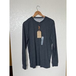 Weatherproof Vintage Long Sleeve Brushed Jersey Henley Shirt Medium